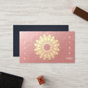 Yoga Meditation Instructor Mandala Loyalty Punch Card