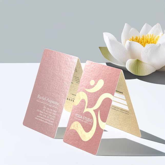 Yoga Meditation Instructor OM Symbol Price List Business Card (Creator Uploaded)