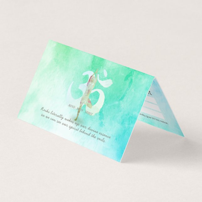 Yoga Meditation Instructor Price List Appointment  Business Card (Front)