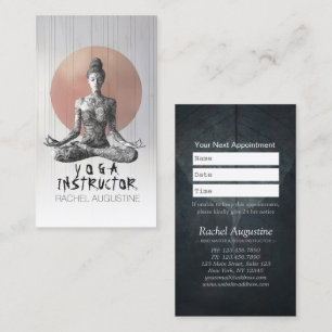 Yoga Meditation Instructor Reiki Master Lotus Pose Appointment Card