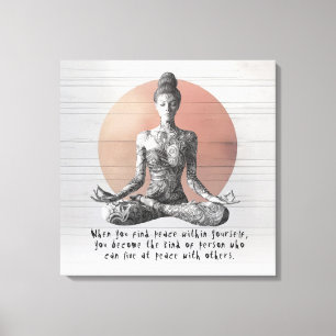 Yoga Meditation Instructor Reiki Master Lotus Pose Canvas Print