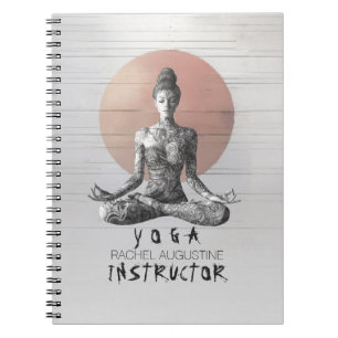 Yoga Meditation Instructor Reiki Master Lotus Pose Notebook