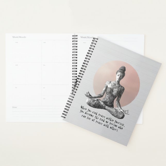 Yoga Meditation Instructor Reiki Master Lotus Pose Planner (Display)