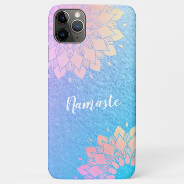Yoga Meditation Instructor Rose Gold Foil Mandala Case-Mate iPhone Case (Back)