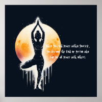 Yoga Meditation Instructor Tree Pose Full Moon
