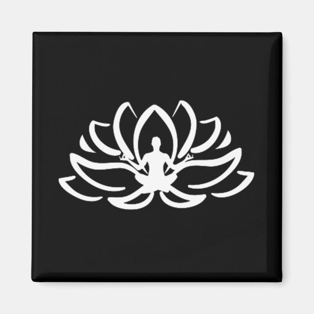 Yoga Meditation Lotus Magnet (Front)