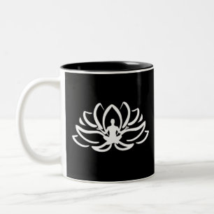 Yoga Meditation Lotus Two-Tone Coffee Mug