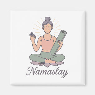 Yoga Meditation Mindfulness Lotus Calm Energy Nama Magnet