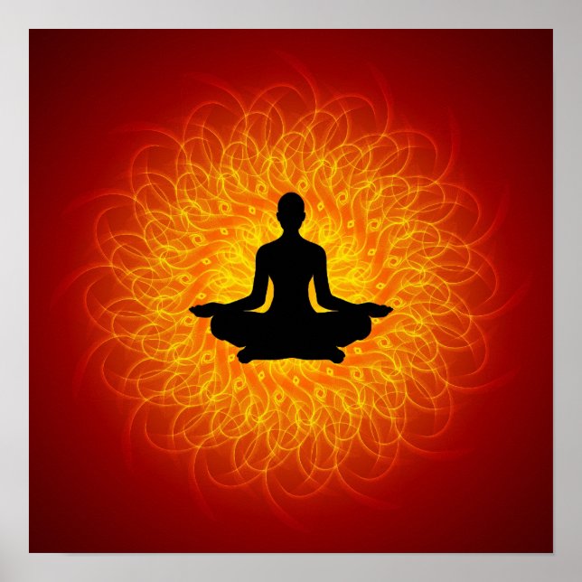 Yoga - Meditation On Mandala Poster (Front)