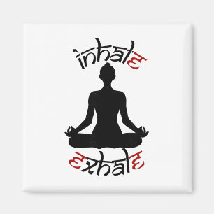 Yoga Meditation Pose Inhale Exhale Relaxation Reju Magnet