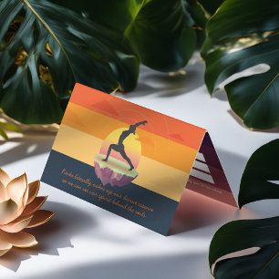 Yoga Meditation Pose Sun Flying Island Price List Business Card
