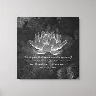 YOGA Meditation Reiki Instructor Quotes Chic Lotus Canvas Print