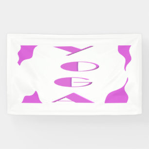 Yoga meditation relaxation pale purple white yoga banner