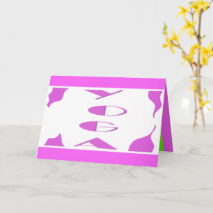 Yoga meditation relaxation pale purple white yoga card