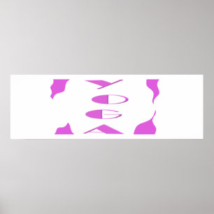 Yoga meditation relaxation pale purple white yoga  poster