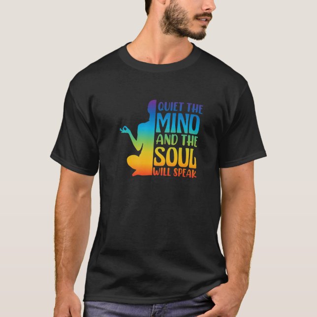 Yoga Meditation Spiritual Body Chakra Energy Quote T-Shirt (Front)
