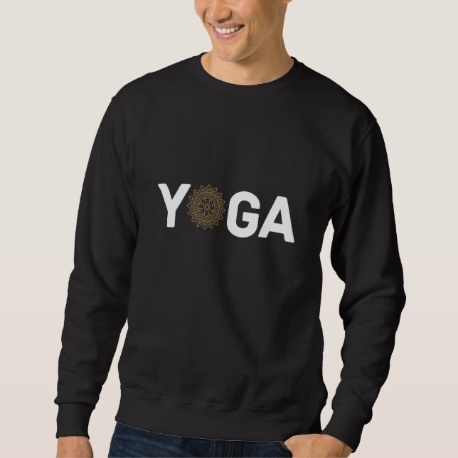 Yoga Meditation Spiritual Lotus Namaste Artistic 1 Sweatshirt (Front)