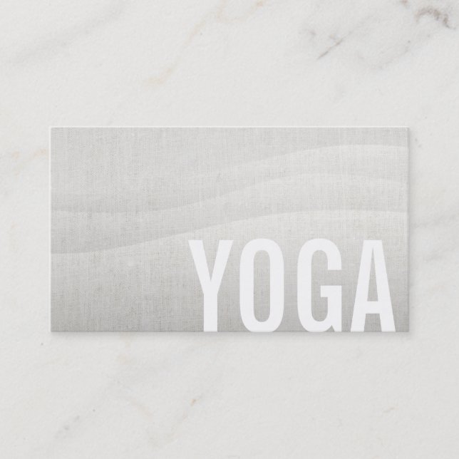 Yoga & Meditation Teacher Elegant Flowing Business Card (Front)