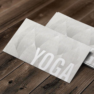 Yoga & Meditation Teacher Elegant Lotus Floral Business Card
