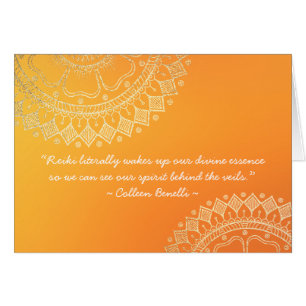 Yoga Meditation Teacher Orange Gold Mandala Quotes