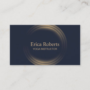 Yoga & Meditation Teacher Zen Light Circles Business Card