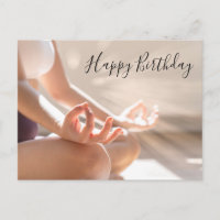 Yoga Meditation the index finger Birthday Card