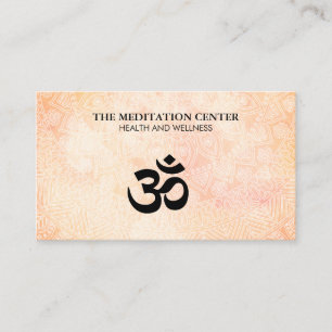 Yoga Meditation Tribal Pattern Business Card