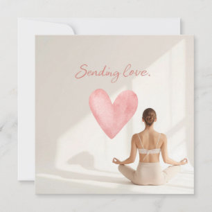 Yoga Meditation Valentine’s Day Card Sending Love