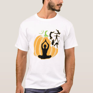 Yoga Meditation Workout Pumpkin Fall Cool Spiritua T-Shirt