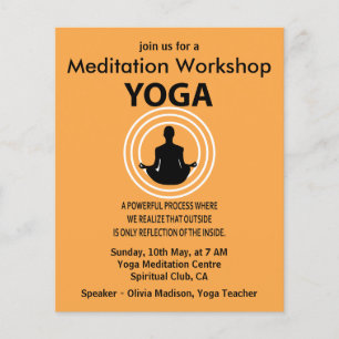 Yoga Meditation Workshop Yoga Wellness Flyer