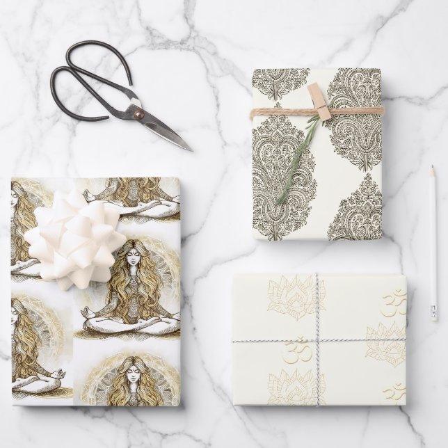 Yoga Meditation Wrapping Paper (Front)