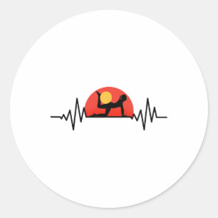 Yoga Meditations Heartbeat Contrology Pilates Classic Round Sticker