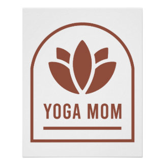 Yoga mom mother lotus flower boho aesthetic poster