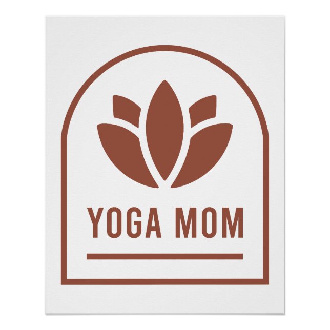 Yoga mom mother lotus flower boho aesthetic poster (Front)