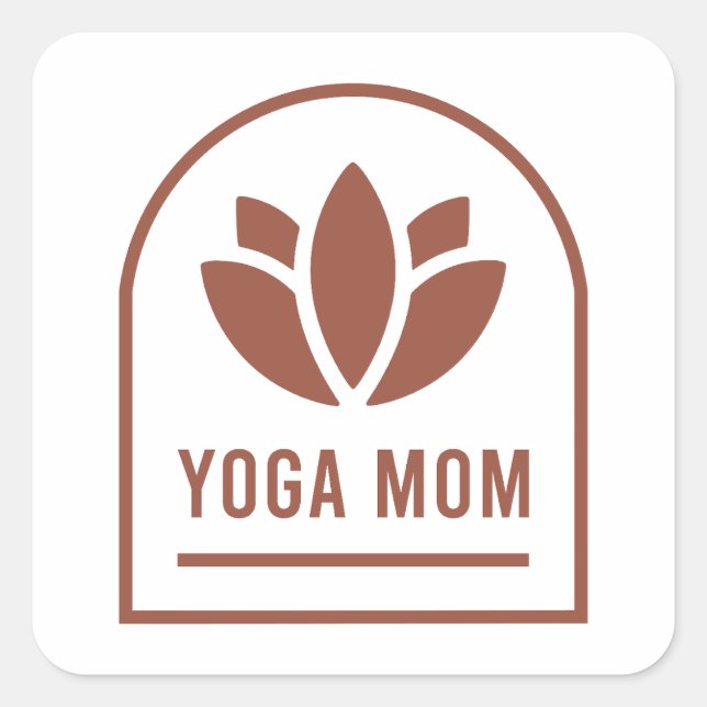 Yoga mom yogi mother boho chic aesthetic square sticker (Front)