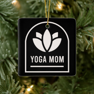 Yoga mom yogi mother ceramic ornament