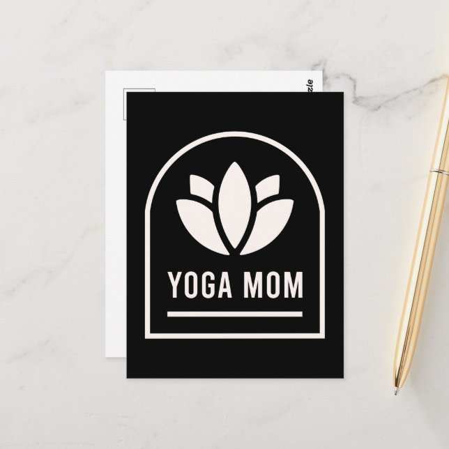 Yoga mom yogi mothers group class postcard (Front/Back In Situ)