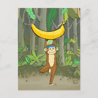 Yoga Monkey Postcard