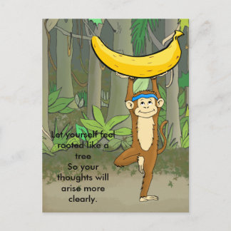 Yoga Monkey Postcard