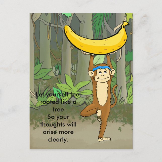 Yoga Monkey Postcard (Front)