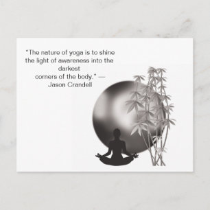 Yoga motivational quotes postcard