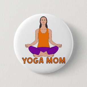 Yoga Mum 6 Cm Round Badge