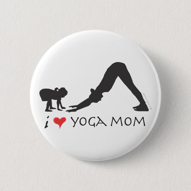 Yoga Mum 6 Cm Round Badge (Front)