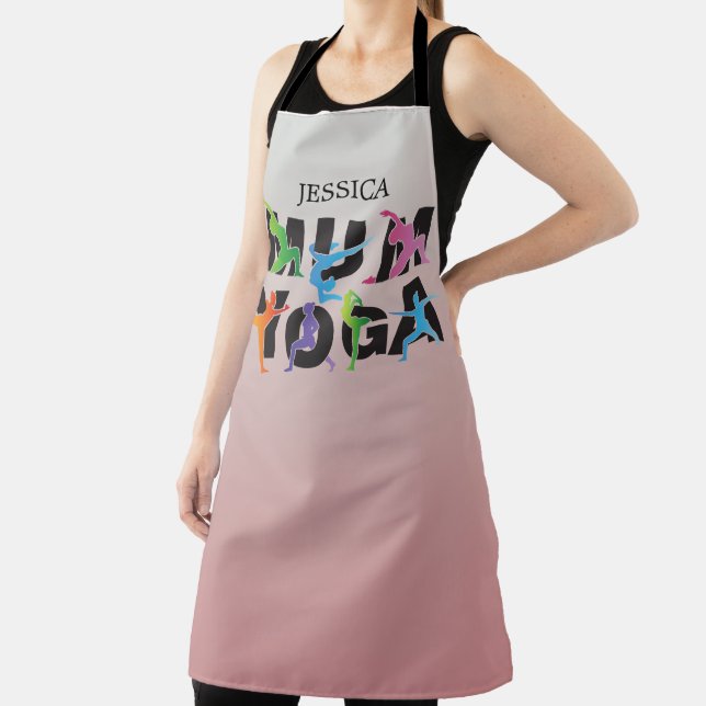 Yoga Mum Meditation Hobby Cute Mum Apron (Insitu)