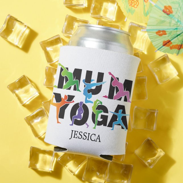 Yoga Mum Meditation Hobby Cute Mum Can Cooler (In Situ Summer)