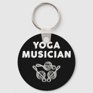 Yoga Musician Treble Clef Zen Music Theory Perform Key Ring
