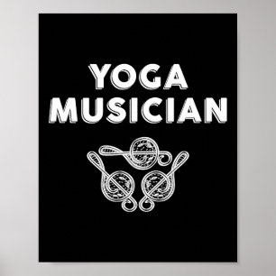 Yoga Musician Treble Clef Zen Music Theory Perform Poster