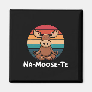 Yoga Na-moose-te Namaste Shirts For Women Magnet