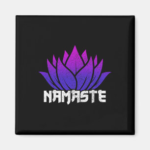 Yoga Namaste Buddha Lotus Flower Buddhism Yogi Bud Magnet