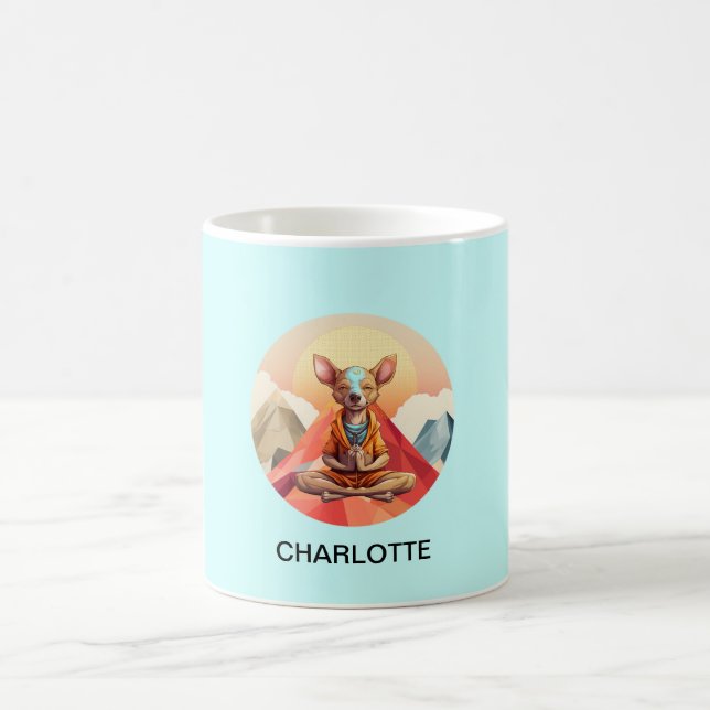Yoga - Namaste - Dog Coffee Mug (Center)